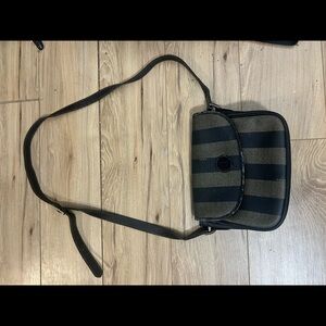 Vintage fendi baguette leather crossbody bag